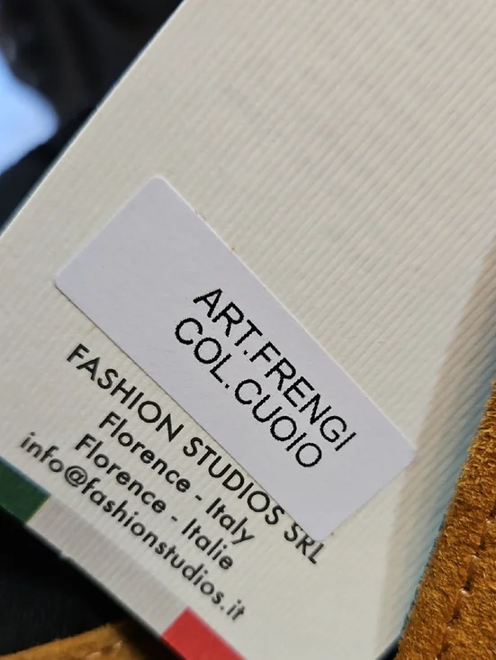 NWT Divina Firenza Caramel Italian Suede Fringe Shoulder Bag Made In Italy - Picture 11 of 11